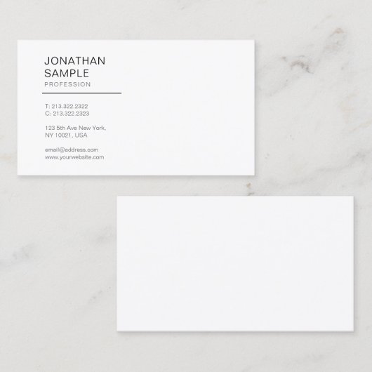 Professioneel, modern design — Eenvoudig design Visitekaartje (Voorkant / Achterkant)