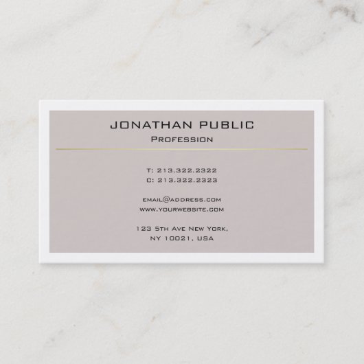 Professioneel, modern design — Eenvoudig design Visitekaartje (Voorkant)