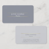 Professioneel, modern design, grijs goud elegant visitekaartje (Voorkant / Achterkant)