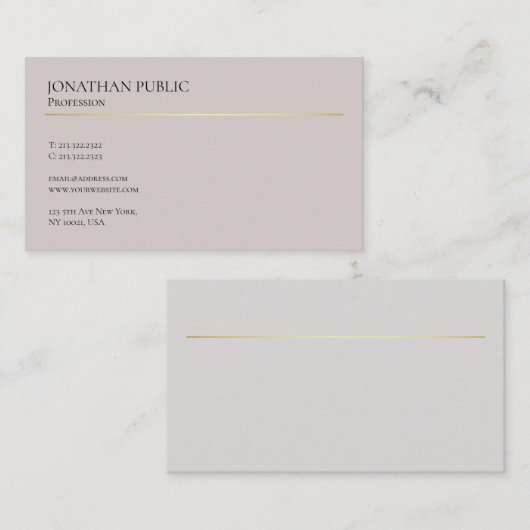 Professioneel, modern design, minimaal design visitekaartje (Voorkant / Achterkant)