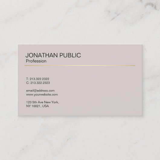 Professioneel, modern design minimalistisch visitekaartje (Voorkant)