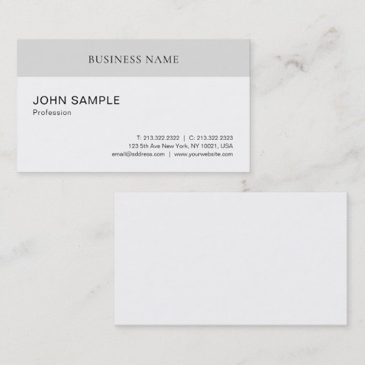 Professioneel, modern design, stijlvol design visitekaartje (Voorkant / Achterkant)