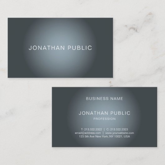 Professioneel, modern design, trendy visitekaartje (Voorkant / Achterkant)