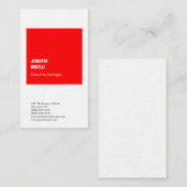 Professioneel, modern, dik rood wit visitekaartje (Voorkant / Achterkant)
