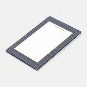 Professioneel modern donkerblauw en plum Striped Post-it® Notes (Schuin)