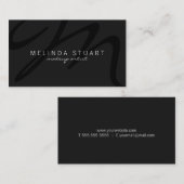 Professioneel modern donkergrijs monogram visitekaartje (Voorkant / Achterkant)