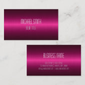 Professioneel, modern, donkerroze visitekaartje (Voorkant / Achterkant)
