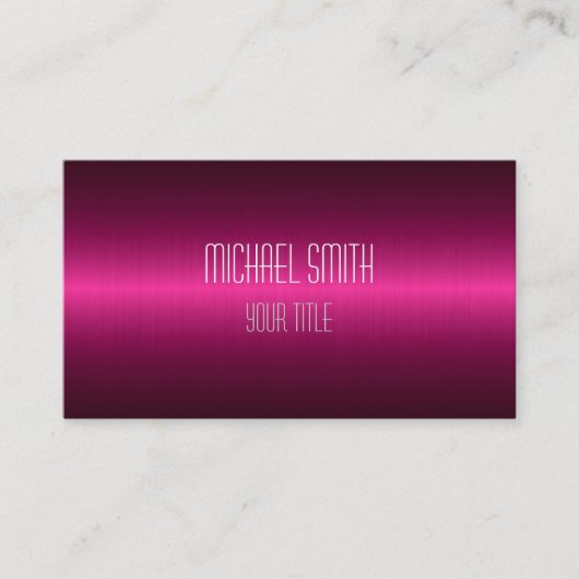 Professioneel, modern, donkerroze visitekaartje (Voorkant)