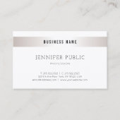 Professioneel, modern, eenvoudig design, zilver visitekaartje (Voorkant)