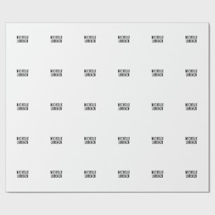 Professioneel Modern Eenvoudig Eenvoudig Naam Zwar Cadeaupapier
