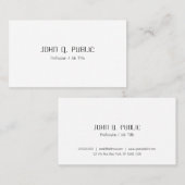 Professioneel Modern Eenvoudig Elegant Minimalisti Visitekaartje (Voorkant / Achterkant)