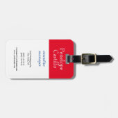 Professioneel Modern Eenvoudig Gewoon Blauw Rood W Bagagelabel (Voorkant horizontaal)