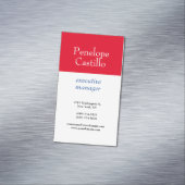 Professioneel Modern Eenvoudig Gewoon Blauw Rood W Magnetisch Visitekaartje (Voorbeeld)