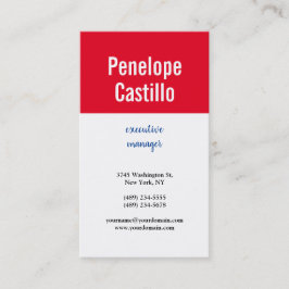 Professioneel Modern Eenvoudig Gewoon Blauw Rood W Visitekaartje