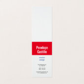 Professioneel Modern Eenvoudig Gewoon Blauw Rood W Visitekaartje (Buitenkant ongevouwen)