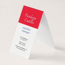 Professioneel Modern Eenvoudig Gewoon Blauw Rood W Visitekaartje
