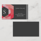 Professioneel Modern Eenvoudig Logo Monogram Visitekaartje (Voorkant / Achterkant)