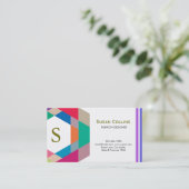 Professioneel Modern Eenvoudig Logo Monogram Visitekaartje (Staand voorkant)