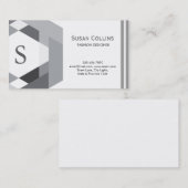 Professioneel Modern Eenvoudig Logo Monogram Visitekaartje (Voorkant / Achterkant)