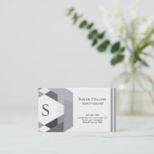 Professioneel Modern Eenvoudig Logo Monogram Visitekaartje (Staand voorkant)