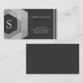 Professioneel Modern Eenvoudig Logo Monogram Visitekaartje (Voorkant / Achterkant)