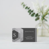 Professioneel Modern Eenvoudig Logo Monogram Visitekaartje (Staand voorkant)