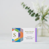 Professioneel Modern Eenvoudig Logo Monogram Visitekaartje (Staand voorkant)