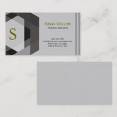 Professioneel Modern Eenvoudig Logo Monogram Visitekaartje (Voorkant / Achterkant)
