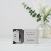 Professioneel Modern Eenvoudig Logo Monogram Visitekaartje (Staand voorkant)