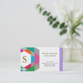 Professioneel Modern Eenvoudig Logo Monogram Visitekaartje (Staand voorkant)