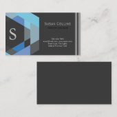 Professioneel Modern Eenvoudig Logo Monogram Visitekaartje (Voorkant / Achterkant)