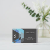Professioneel Modern Eenvoudig Logo Monogram Visitekaartje (Staand voorkant)
