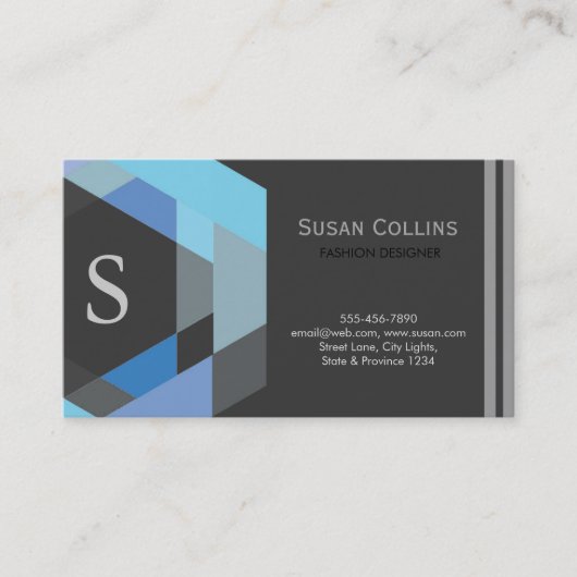 Professioneel Modern Eenvoudig Logo Monogram Visitekaartje (Voorkant)