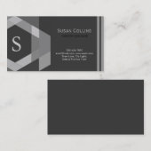 Professioneel Modern Eenvoudig Logo Monogram Visitekaartje (Voorkant / Achterkant)