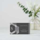 Professioneel Modern Eenvoudig Logo Monogram Visitekaartje (Staand voorkant)
