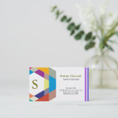 Professioneel Modern Eenvoudig Logo Monogram Visitekaartje (Staand voorkant)