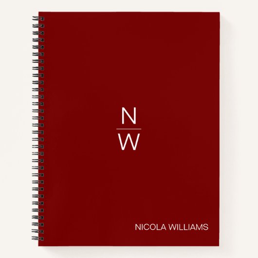 Professioneel Modern Eenvoudig Minimalistisch Donk Notitieboek (Voorkant)