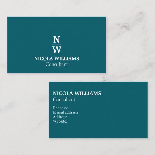 Professioneel Modern Eenvoudig Minimalistisch Donk Visitekaartje (Voorkant / Achterkant)