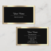 Professioneel, modern, eenvoudig minimalistisch zw visitekaartje (Voorkant / Achterkant)