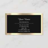 Professioneel, modern, eenvoudig minimalistisch zw visitekaartje (Achterkant)