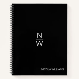 Professioneel Modern Eenvoudig Minimalistisch Zwar Notitieboek