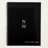 Professioneel Modern Eenvoudig Minimalistisch Zwar Planner (Voorkant)