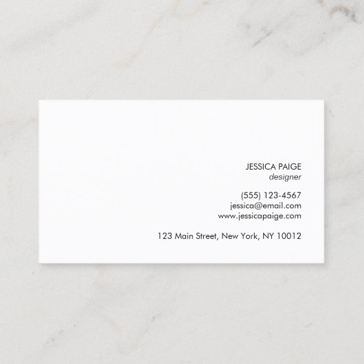 Professioneel Modern Eenvoudig Monogram Blush Roze Visitekaartje (Achterkant)