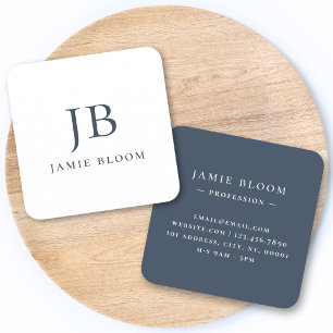 Professioneel Modern Eenvoudig Monogram Initiaal N Vierkante Visitekaartje