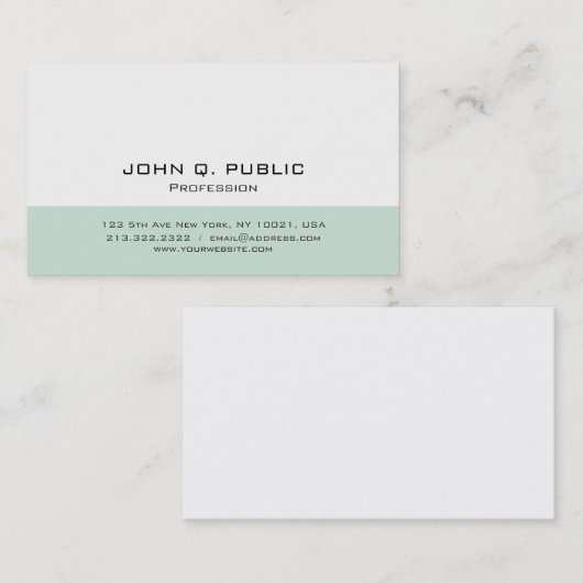 Professioneel, modern, eenvoudig ontwerp met minim visitekaartje (Voorkant / Achterkant)