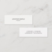 Professioneel, modern, eenvoudig ontwerp mini visitekaartje (Voorkant / Achterkant)