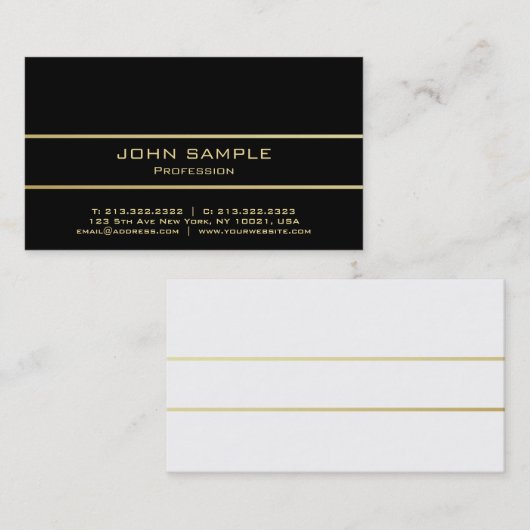 Professioneel, modern, eenvoudig ontwerp visitekaartje (Voorkant / Achterkant)