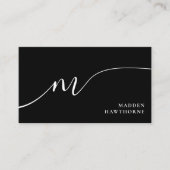 Professioneel Modern Eenvoudig Script Monogram Ini Visitekaartje (Voorkant)