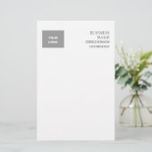 Professioneel Modern Eenvoudig Sober Briefpapier (Staand voorkant)