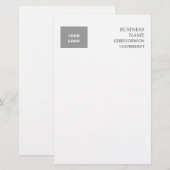 Professioneel Modern Eenvoudig Sober Briefpapier (Voorkant / Achterkant)
